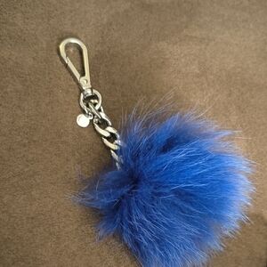 Michael Kors Blue Fur Keychain
